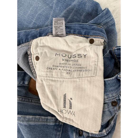 Moussy Vintage Diana Skinny Jeans Light Blue Distressed Raw Hem Cropped Ankle 26 - Picture 11 of 15